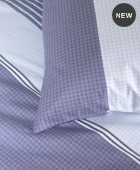 Ζεύγος μαξιλαροθήκες (50Χ70) BOOST BLUE, RYTHMOS HOME Μαξιλαροθήκες Εμπριμέ