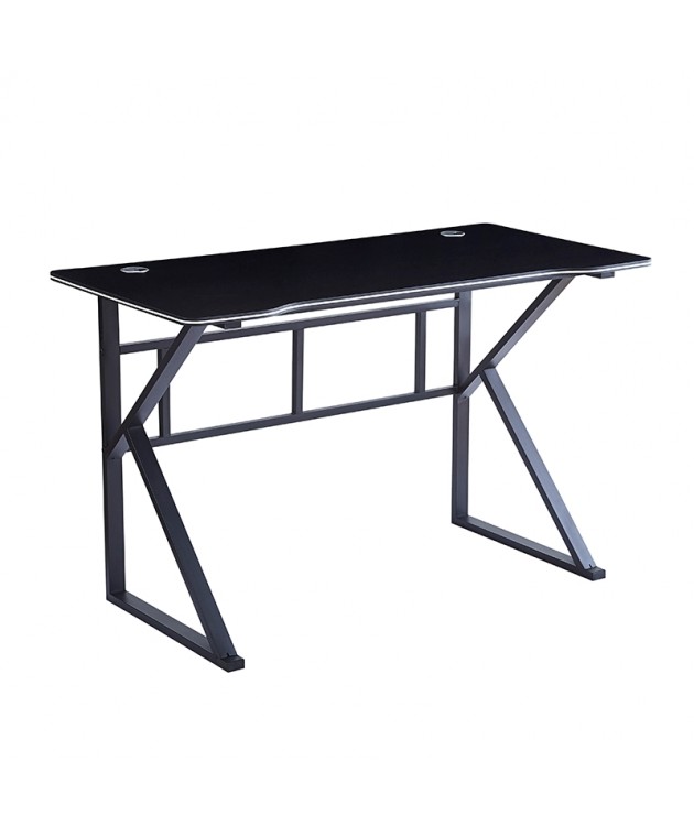 ΓΡΑΦΕΙΟ 120X60X75εκ.ΜΑΥΡΟ MDF/ΜΑΥΡΟ ΜΕΤΑΛΛΙΚΟ Γραφεία