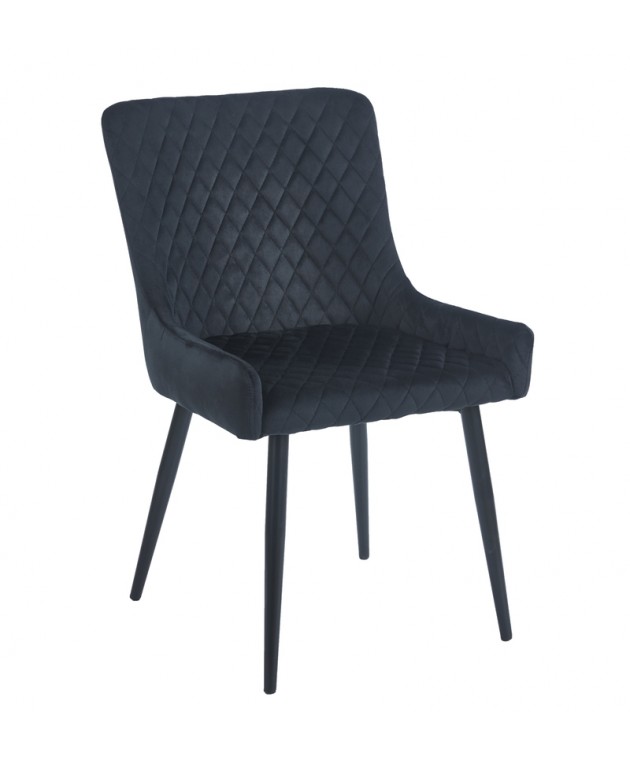 VANESA BLACK VELVET ΥΦΑΣΜΑ ΚΑΡΕΚΛΑ ΜΕΤΑΛΛΙΚΗ  46X62X51-86εκ.  Καρέκλες