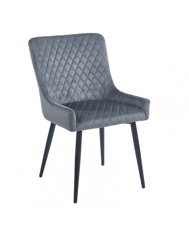 VANESA GREY VELVET ΥΦΑΣΜΑ ΚΑΡΕΚΛΑ ΜΕΤΑΛΛΙΚΗ  46X62X51-86εκ.  Καρέκλες