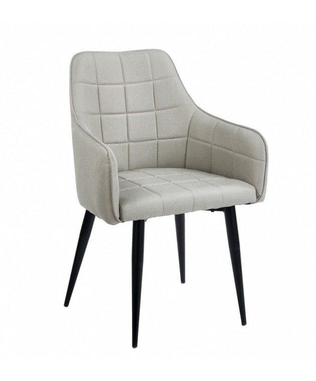 CAMERON L. BEIGE ΥΦΑΣΜΑ ΠΟΛΥΘΡΟΝΑ ΜΕΤΑΛΛΙΚΗ 58X56X87εκ. Πολυθρόνες