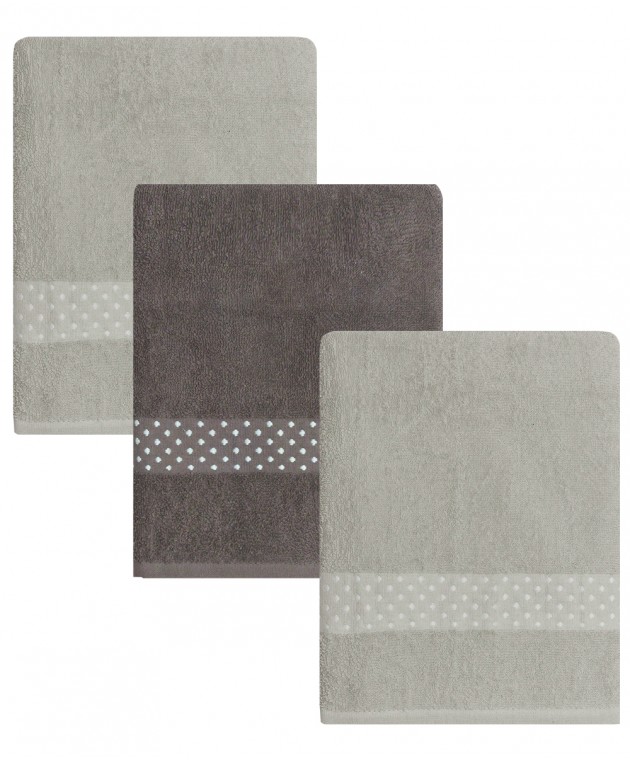 MANUEL 22 ΣΕΤ 3 ΤΕΜ ΠΕΤΣΕΤΕΣ ΠΡΟΣΩΠΟΥ 50X90 Σετ πετσέτες Mπάνιου