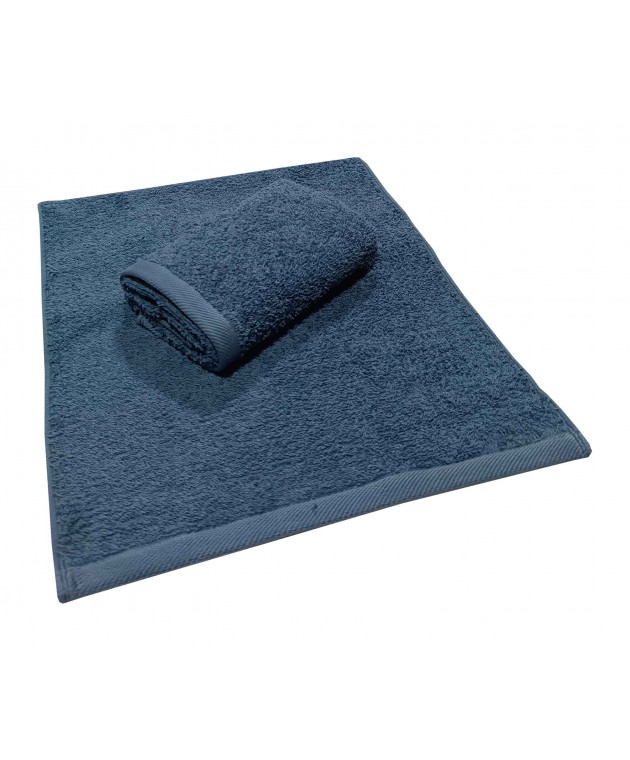 Πετσέτα ΚΟΜΒΟΣ Πεννιέ PLAIN LINE 500γρ/μ2 DARK BLUE Χειρός 30x50 Πετσέτες Mπάνιου