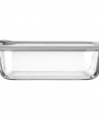 ESTIA ΦΑΓΗΤΟΔΟΧΕΙΟ COLORSEAL ΓΥΑΛΙΝΟ 1520ml 23.5x17.8x7.6cm ΜΕ ΚΑΠΑΚΙ ΣΙΛΙΚΟΝΗΣ ΓΚΡΙ Φαγητοδοχεία