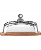 ESTIA ΒΑΣΗ ΤΥΡΙΩΝ ALLURE ΜΕ ΓΥΑΛΙΝΟ ΚΑΠΑΚΙ 18.5x12.8x10cm Βάσεις κοπής