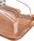 ESTIA ΒΑΣΗ ΤΥΡΙΩΝ ALLURE ΜΕ ΓΥΑΛΙΝΟ ΚΑΠΑΚΙ 18.5x12.8x10cm Βάσεις κοπής