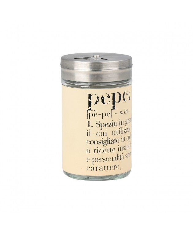 ESTIA ΔΟΧΕΙΟ ΓΙΑ ΠΙΠΕΡΙ ALLURE ΓΥΑΛΙΝΟ 4.8x8.2cm ΜΠΕΖ Αλατοπίπερα - Λαδόξυδα
