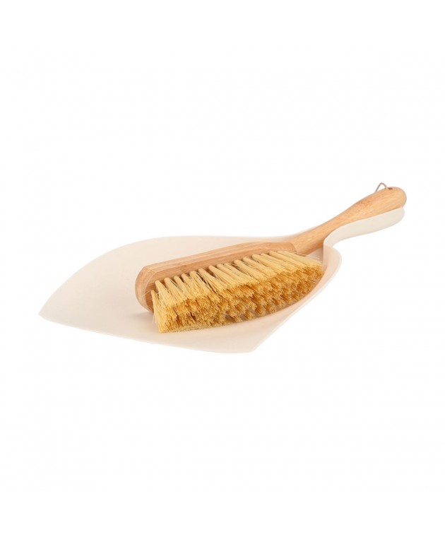 ESTIA ΣΚΟΥΠΑ ΜΕ ΦΑΡΑΣΙ ΧΕΙΡΟΣ BAMBOO ESSENTIALS IVORY 36x23x8cm Αξεσουάρ  Καθαρισμού