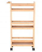 ESTIA ΤΡΟΛΕΥ ΟΡΓΑΝΩΣΗΣ ΒΑΜΒΟΟ ESSENTIALS 3 ΕΠΙΠΕΔΩΝ 36x15x74cm Τρόλλεϋ