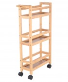 ESTIA ΤΡΟΛΕΥ ΟΡΓΑΝΩΣΗΣ ΒΑΜΒΟΟ ESSENTIALS 3 ΕΠΙΠΕΔΩΝ 36x15x74cm Τρόλλεϋ
