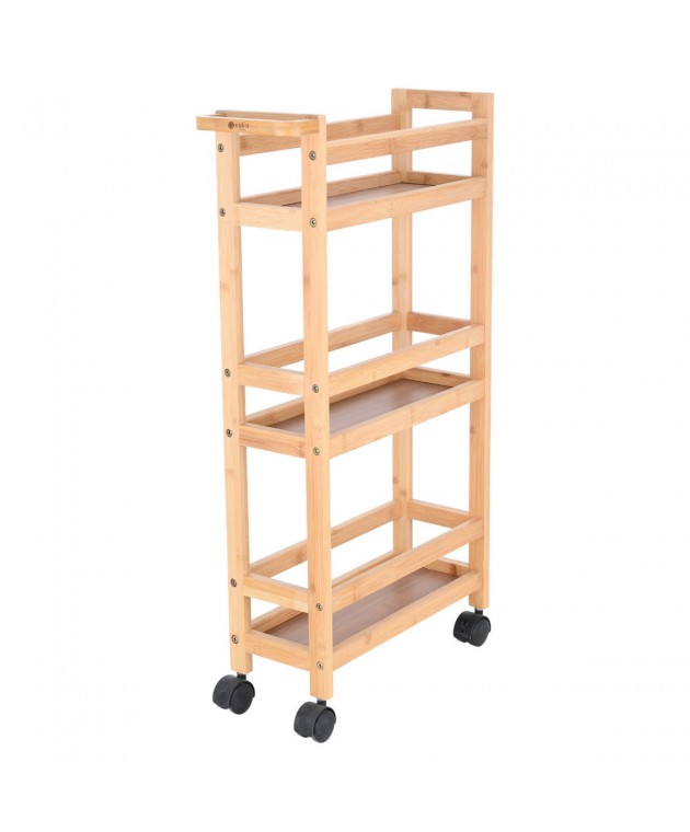 ESTIA ΤΡΟΛΕΥ ΟΡΓΑΝΩΣΗΣ ΒΑΜΒΟΟ ESSENTIALS 3 ΕΠΙΠΕΔΩΝ 36x15x74cm Τρόλλεϋ