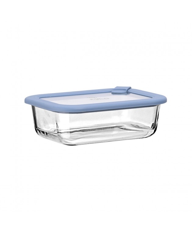 ESTIA ΦΑΓΗΤΟΔΟΧΕΙΟ COLORSEAL ΓΥΑΛΙΝΟ 640ml 18.9x14.5x6.7 ΜΕ ΚΑΠΑΚΙ ΣΙΛΙΚΟΝΗΣ ΜΠΛΕ Φαγητοδοχεία
