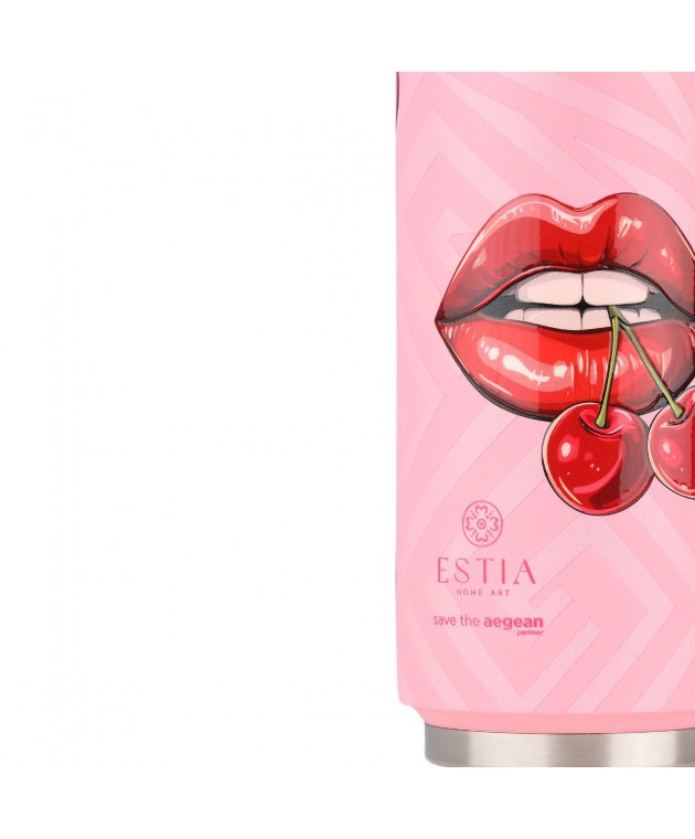 ESTIA ΘΕΡΜΟΣ TRAVEL CUP SAVE THE AEGEAN 500ml BLUSH POP ΘΕΡΜΟΣ-ΠΑΓΟΥΡΙΑ