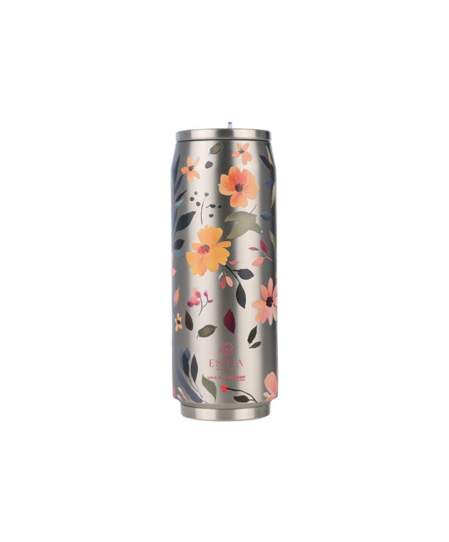 ESTIA ΘΕΡΜΟΣ TRAVEL CUP SAVE THE AEGEAN 500ml SILVER BOTANIC ΘΕΡΜΟΣ-ΠΑΓΟΥΡΙΑ