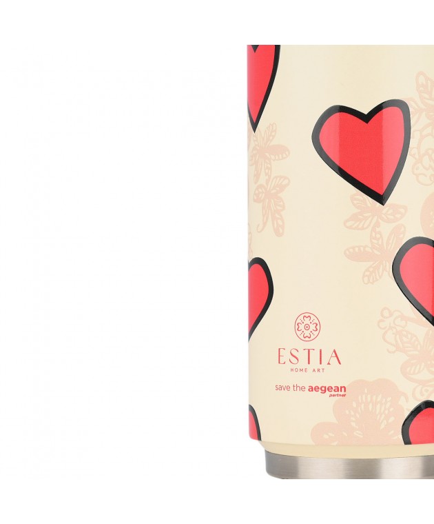 ESTIA ΘΕΡΜΟΣ TRAVEL CUP SAVE THE AEGEAN 500ml TENDER LACE ΘΕΡΜΟΣ-ΠΑΓΟΥΡΙΑ