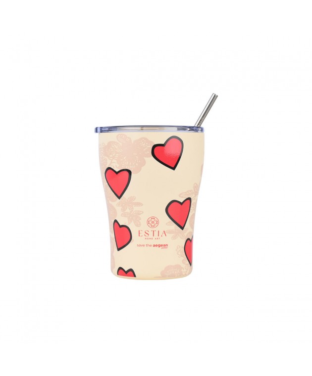 ESTIA ΘΕΡΜΟΣ COFFEE MUG SAVE THE AEGEAN 350ml TENDER LACE ΘΕΡΜΟΣ-ΠΑΓΟΥΡΙΑ