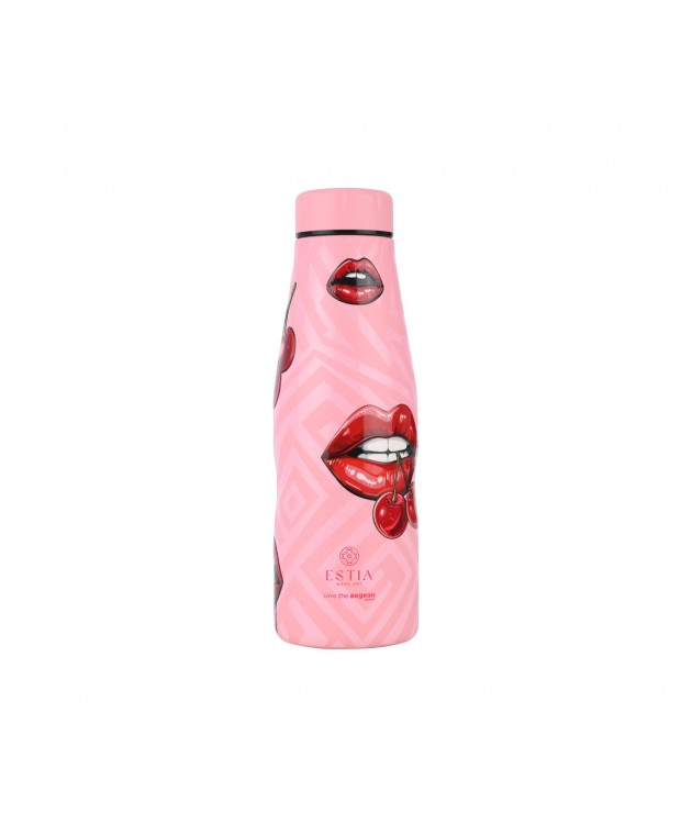 ESTIA ΘΕΡΜΟΣ TRAVEL FLASK SAVE THE AEGEAN 500ml BLUSH POP ΘΕΡΜΟΣ-ΠΑΓΟΥΡΙΑ