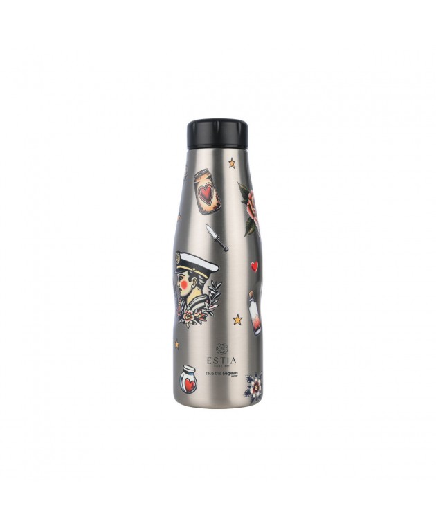 ESTIA ΘΕΡΜΟΣ TRAVEL FLASK SAVE THE AEGEAN 500ml OLD SCHOOL INK ΘΕΡΜΟΣ-ΠΑΓΟΥΡΙΑ