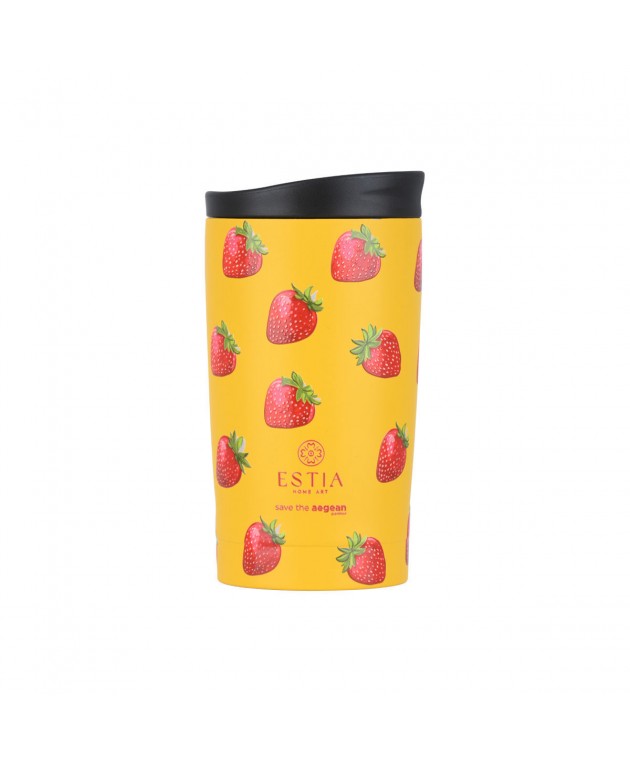 ESTIA ΘΕΡΜΟΣ TRAVEL MUG SAVE THE AEGEAN 350ml BERRY BRIGHT ΘΕΡΜΟΣ-ΠΑΓΟΥΡΙΑ