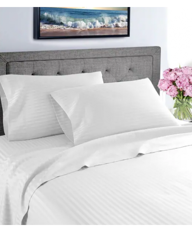 Σετ Σεντόνια ΚΟΜΒΟΣ Satin Stripe TC300 100% Cotton 250x280 Σεντόνια King Size