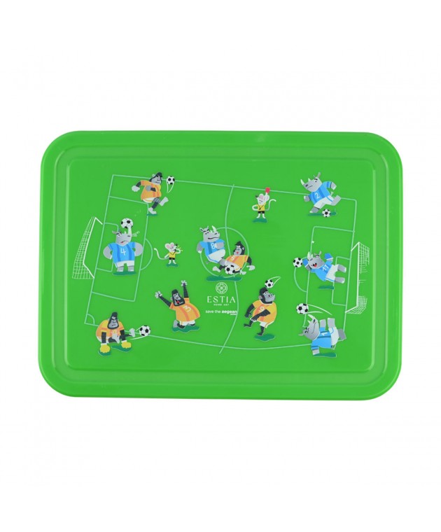 ESTIA ΠΑΙΔΙΚΟ ΦΑΓΗΤΟΔΟΧΕΙΟ SAVE THE AEGEAN 1330ml ΜΕ 5 ΘΗΚΕΣ JUNGLE KICK Φαγητοδοχεία