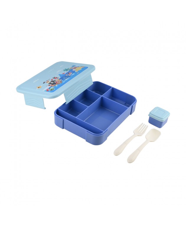 ESTIA ΠΑΙΔΙΚΟ ΦΑΓΗΤΟΔΟΧΕΙΟ SAVE THE AEGEAN 1330ml ΜΕ 5 ΘΗΚΕΣ TREASURE QUEST Φαγητοδοχεία