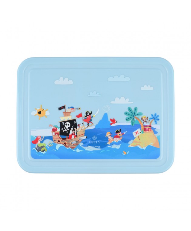 ESTIA ΠΑΙΔΙΚΟ ΦΑΓΗΤΟΔΟΧΕΙΟ SAVE THE AEGEAN 1330ml ΜΕ 5 ΘΗΚΕΣ TREASURE QUEST Φαγητοδοχεία