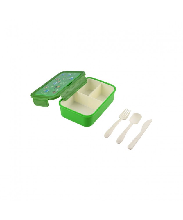 ESTIA ΠΑΙΔΙΚΟ ΦΑΓΗΤΟΔΟΧΕΙΟ SAVE THE AEGEAN 1400ml ΜΕ 3 ΘΗΚΕΣ JUNGLE KICK Φαγητοδοχεία