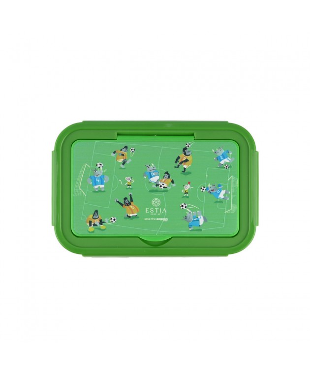ESTIA ΠΑΙΔΙΚΟ ΦΑΓΗΤΟΔΟΧΕΙΟ SAVE THE AEGEAN 1400ml ΜΕ 3 ΘΗΚΕΣ JUNGLE KICK Φαγητοδοχεία