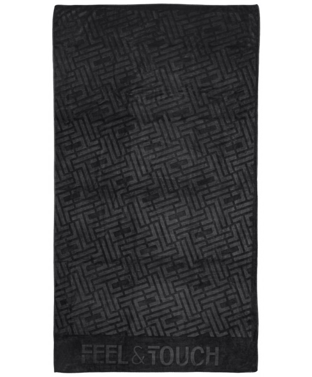Πετσέτα Θαλάσσης Icon Black 90x170 Πετσέτες Θαλάσσης 