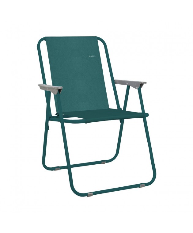 ESTIA ΚΑΡΕΚΛΑ ΘΑΛΑΣΣΗΣ TEAL GREEN ΑΝΑΔΙΠΛΟΥΜΕΝΗ ΥΦΑΣΜΑΤΙΝΗ 52x44x75cm Καρέκλες Θαλάσσης