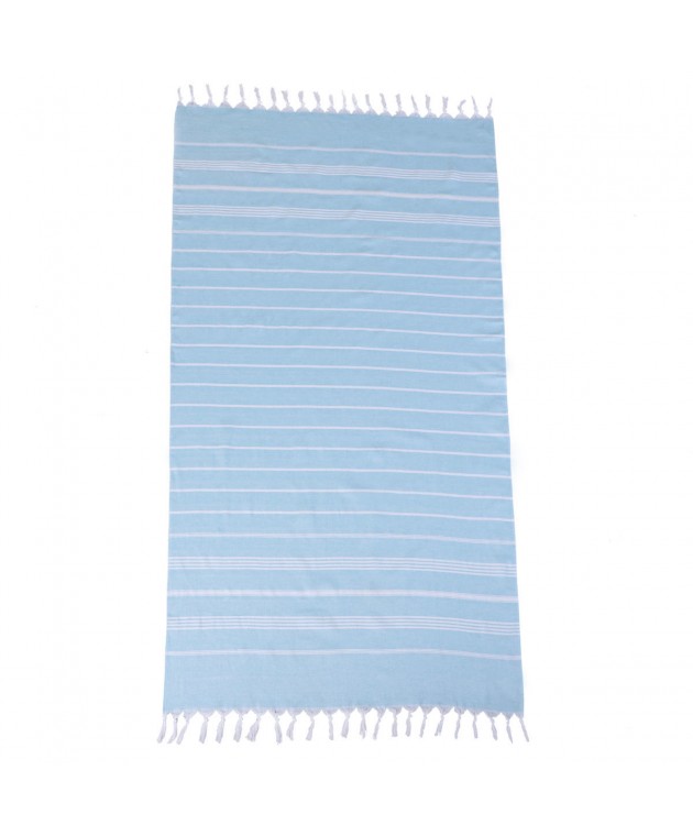 ESTIA ΠΕΤΣΕΤΑ ΘΑΛΑΣΣΗΣ AZURE STRIPES TIDES ΒΑΜΒΑΚΕΡΗ 80x170cm ΓΑΛΑΖΙΟ Πετσέτες Θαλάσσης 