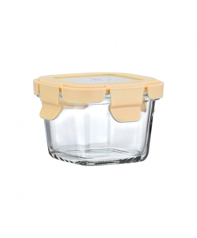 ESTIA ΦΑΓΗΤΟΔΟΧΕΙΟ CLICK&SEAL ΓΥΑΛΙΝΟ 160ml 18.9x14.5x6.7cm ΜΕ ΚΑΠΑΚΙ ΠΛΑΣΤΙΚΟ IVORY Φαγητοδοχεία