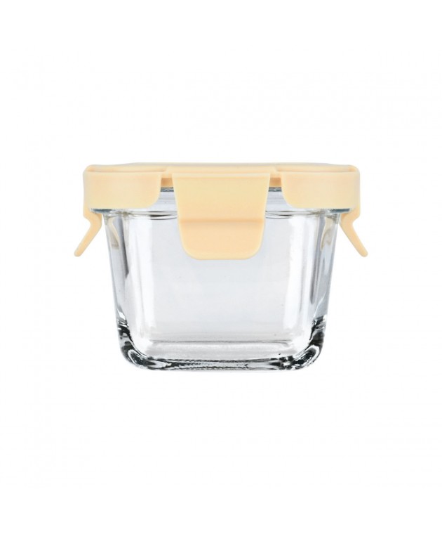 ESTIA ΦΑΓΗΤΟΔΟΧΕΙΟ CLICK&SEAL ΓΥΑΛΙΝΟ 160ml 18.9x14.5x6.7cm ΜΕ ΚΑΠΑΚΙ ΠΛΑΣΤΙΚΟ IVORY Φαγητοδοχεία