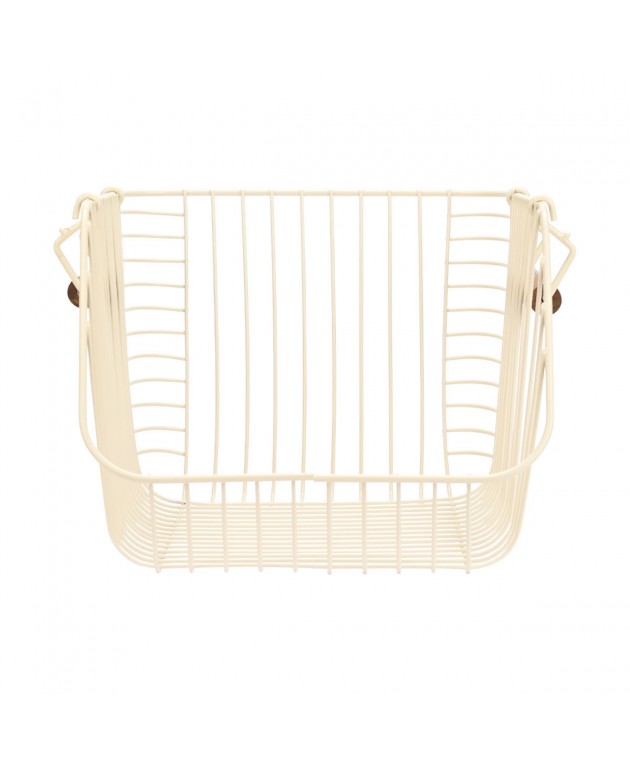 ESTIA ΚΑΛΑΘΙ ΟΡΓΑΝΩΣΗΣ ALLURE ΜΕΤΑΛΛΙΚΟ 26.5x29.5x21.5cm ΣΤΟΙΒΑΖΟΜΕΝΟ IVORY Κουτιά/Καλάθια Οργάνωσης