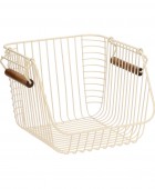 ESTIA ΚΑΛΑΘΙ ΟΡΓΑΝΩΣΗΣ ALLURE ΜΕΤΑΛΛΙΚΟ 26.5x29.5x21.5cm ΣΤΟΙΒΑΖΟΜΕΝΟ IVORY Κουτιά/Καλάθια Οργάνωσης