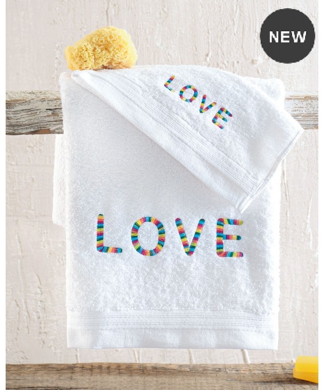 Σετ πετσέτες μπάνιου 2 τεμ. LOVE, RYTHMOS HOME Πετσέτες Παιδικές