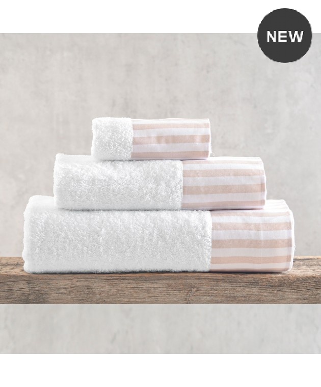 Σετ πετσέτες 3 τεμ. (ΣΕ ΚΟΥΤΙ) ELOISE BEIGE, RYTHMOS HOME Σετ πετσέτες Mπάνιου