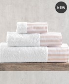 Σετ πετσέτες 3 τεμ. (ΣΕ ΣΑΚΟΥΛΑ) ELOISE BEIGE, RYTHMOS HOME Σετ πετσέτες Mπάνιου