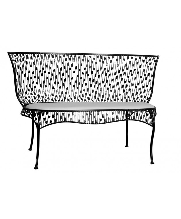 Μεταλλικός Καναπές - Σκαμπό 2 Θέσεων Royalty 113 x 44 x 48/84(h)cm Καναπέδες