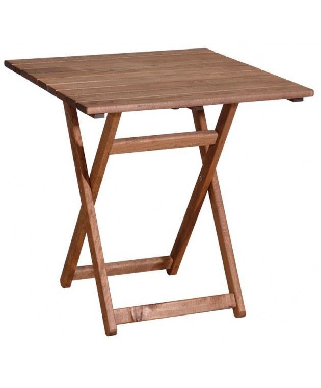 Ξύλινο Τετράγωνο Πτυσσόμενο Τραπέζι Οξυά 68(W) x 70(L) x 72(H)cm Ξύλινα