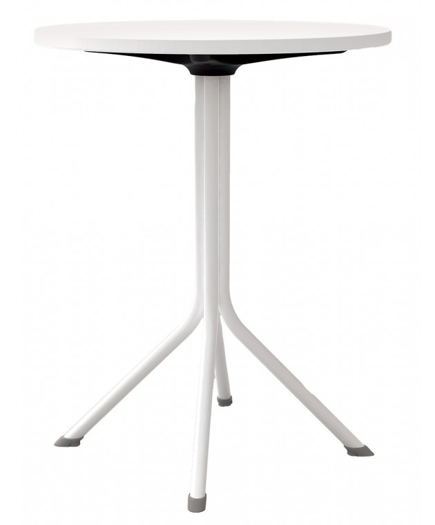 Λευκό Τραπέζι Πολυπροπυλένιου Με UV Προστασία Φ60cm Rattan