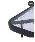 ΤΡΑΠΕΖΙ ADAM ΜΕΤΑΛΛΙΚΟ ΜΑΥΡΟ ΜΕ ΓΥΑΛΙΝΗ ΕΠΙΦΑΝΕΙΑ 110Χ60Χ71Υεκ. 71642-2490 Μεταλλικά