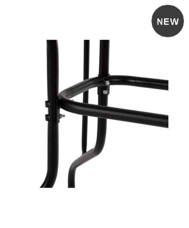 ΤΡΑΠΕΖΙ ADAM ΜΕΤΑΛΛΙΚΟ ΜΑΥΡΟ ΜΕ ΓΥΑΛΙΝΗ ΕΠΙΦΑΝΕΙΑ 110Χ60Χ71Υεκ. 71642-2490 Μεταλλικά