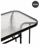 ΤΡΑΠΕΖΙ ADAM ΜΕΤΑΛΛΙΚΟ ΜΑΥΡΟ ΜΕ ΓΥΑΛΙΝΗ ΕΠΙΦΑΝΕΙΑ 110Χ60Χ71Υεκ. 71642-2490 Μεταλλικά