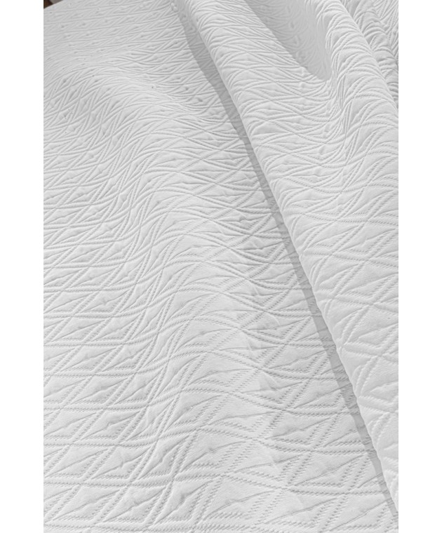 Κουβέρτα Oasis White 245x260 Κουβέρτες Βαμβακερές Υπέρδιπλες