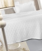 Κουβέρτα Oasis White 245x260 Κουβέρτες Βαμβακερές Υπέρδιπλες
