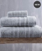 Πετσέτα σώματος (100Χ150) LAURA SOFT GREY, RYTHMOS HOME Πετσέτες Mπάνιου