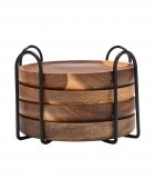 ESTIA ΣΟΥΒΕΡ ALLURE 10x1.5cm ΜΕ ΜΕΤΑΛΛΙΚΗ ΒΑΣΗ ΣΕΤ 4 ΤΕΜ. Σουβέρ