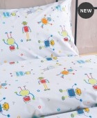 Σετ παπλωματοθήκη μονή (160Χ250) ROBOT CHAT, RYTHMOS HOME Παιδικές Παπλωματοθήκες